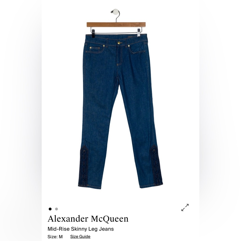 Alexander McQueen Lace-up Ankle Jeans